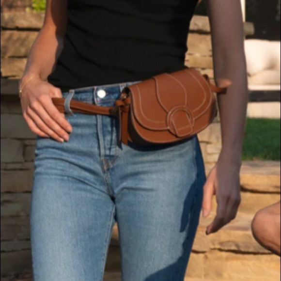 RACHEL ZOE Edessi Saddle Brown Crossbody & Belt Bag NWT - Picture 3 of 9